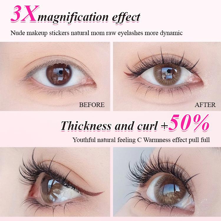 Waterproof Glue-free Realistic False Eyelashes-1