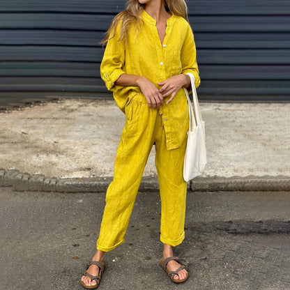 Women's 2 Piece Outfits Oversized Shirt & Pants