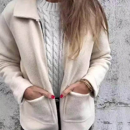 ❄️Winter Specials❄️Women's Knitted Zipper Coat With Pockets