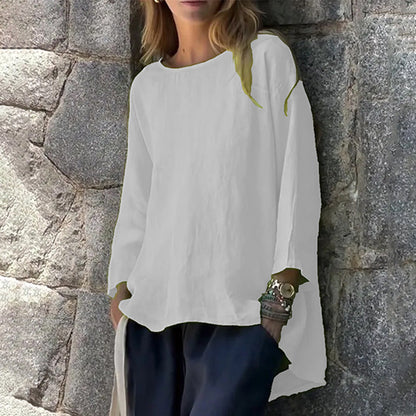 💥NEW ARRIVALS💥Women's Solid Color Cotton & Linen Long Sleeve Shirt